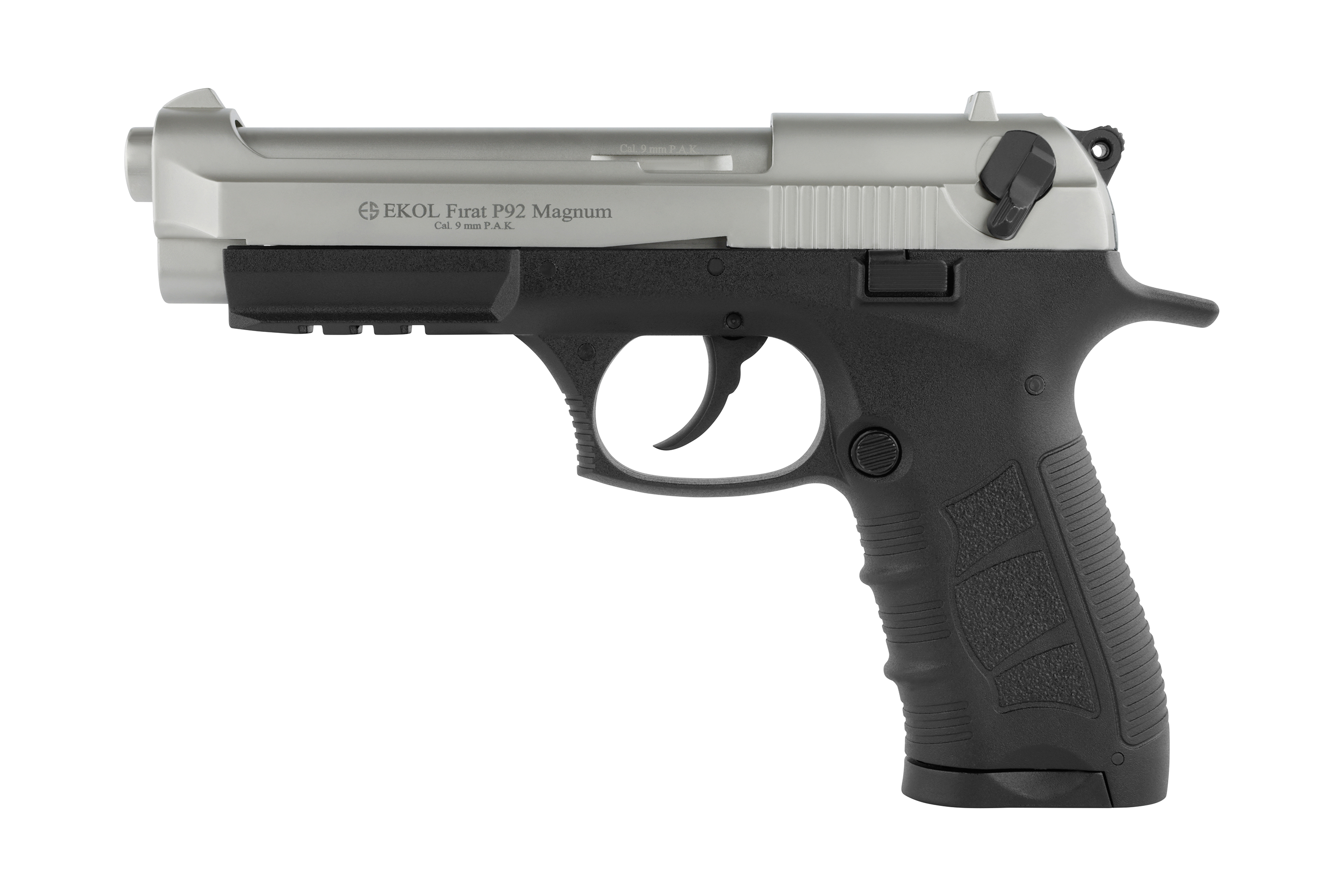 EKOL Firat P92 Magnum Nickel 9mm P.A.K. - Gas Signal EKOL Firat P92 Magnum Nickel 9mm P.A.K. - Gas Signal