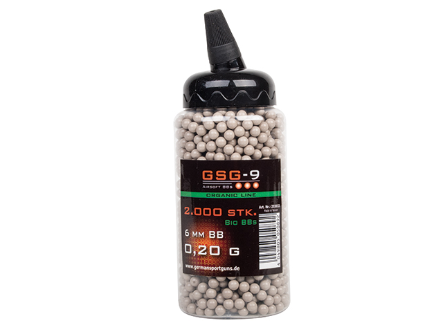 GSG-9 Organic Line 6 mm BIO BBs Weiß 0,20 g 2.000 Stück GSG-9 Organic Line 6 mm BIO BBs Weiß 0,20 g 2.000 Stück