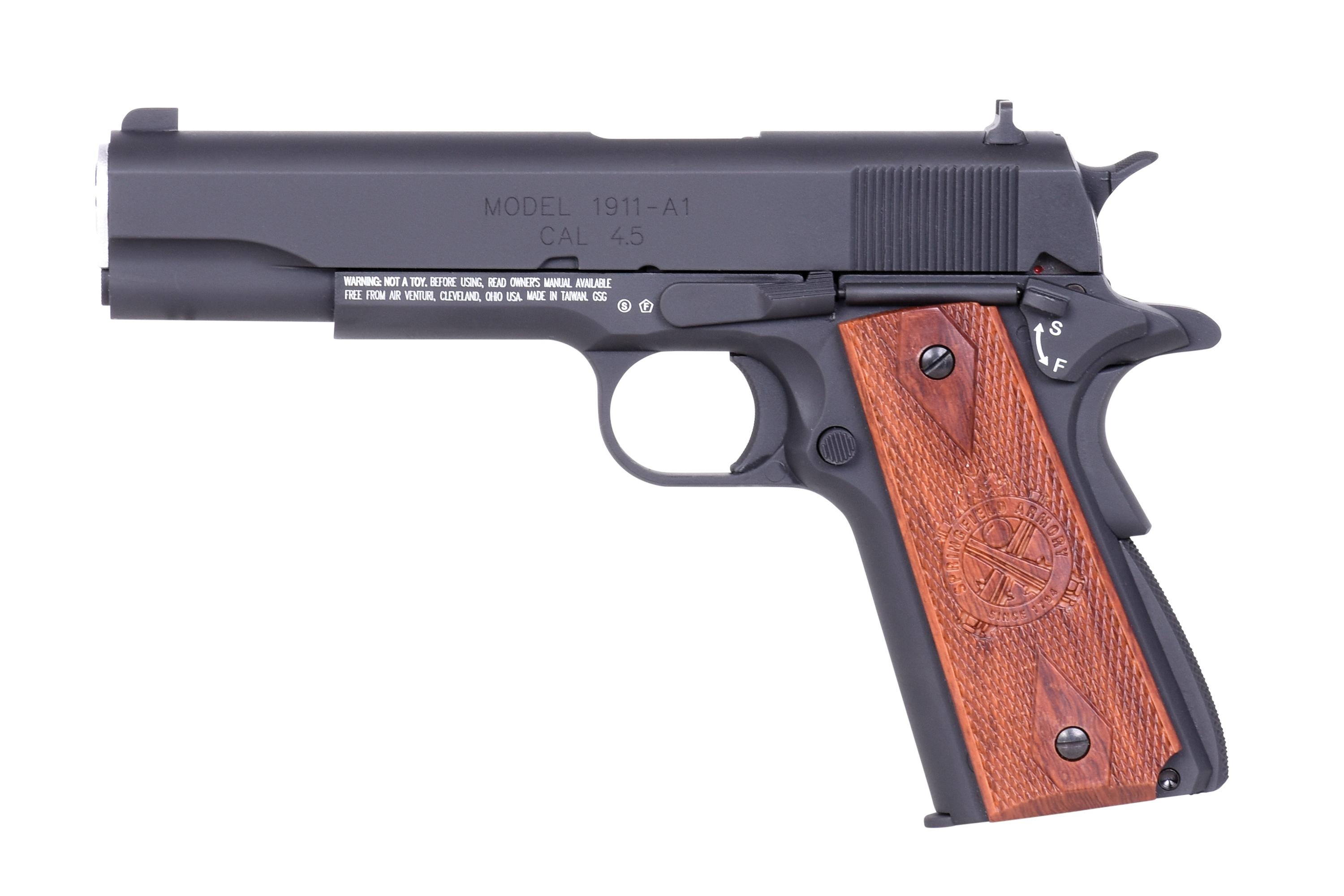 Springfield 1911 Mil-Spec Schwarz 4,5mm BB - Druckluft Co2 BlowBack Springfield 1911 Mil-Spec Schwarz 4,5mm BB - Druckluft Co2 BlowBack