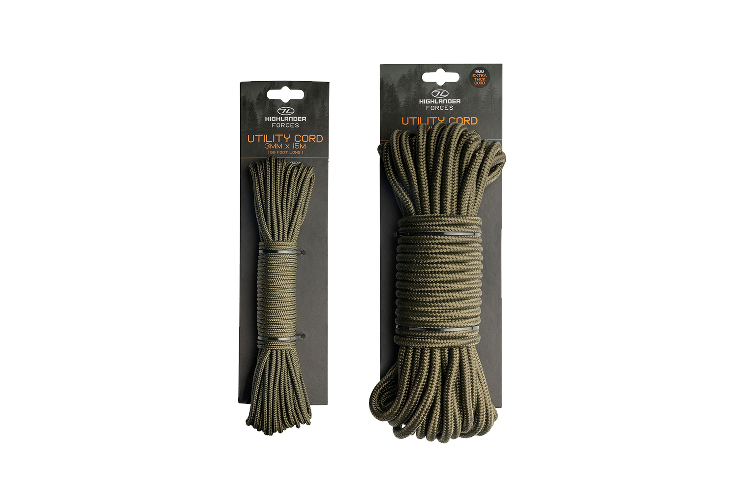 Highlander Forces Mehrzweckseil 9 mm x 15 m Oliv