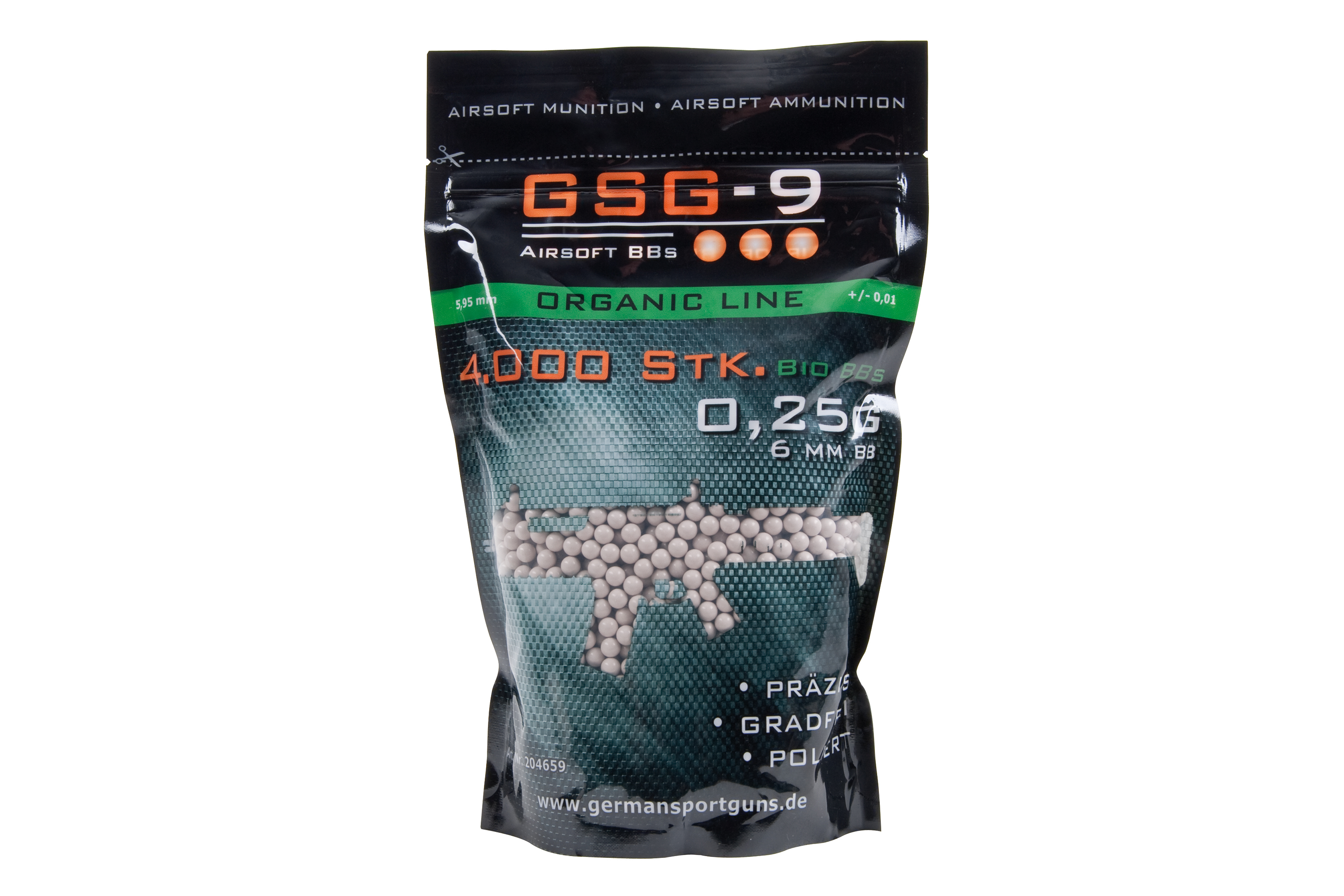 GSG-9 Organic Line 6 mm BIO BBs Weiß 0,25 g 4.000 Stück