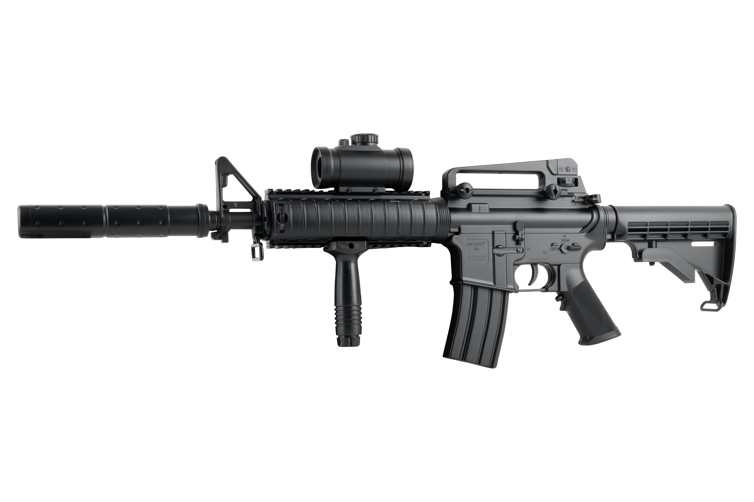 airmaX M4 Schwarz 6mm - Airsoft AEG < 0,5 Joule