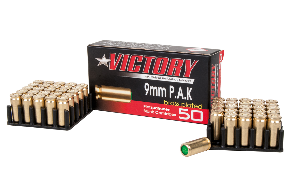 Victory Platzpatronen MAX Brass 9mm P.A.K. 50 Stück Victory Platzpatronen MAX Brass 9mm P.A.K. 50 Stück